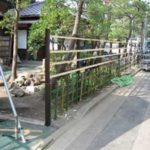 施工中(14) 竹垣