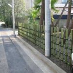 施工中(20) 竹垣完了