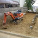 施工中（2） 車庫掘削