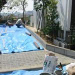 施工中（10） ブロック下塗り