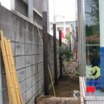 施工中（1） 竹垣