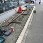 施工中（2） 縁石