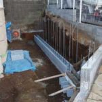 施工中（4） 型枠ブロック積み