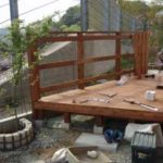 施工中（1） デッキ