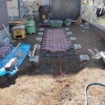 施工中（3） レンガアプローチ