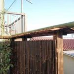 施工後（6） 杉皮葺きの屋根