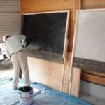 施工前(1) 黒漆喰は、何回もテストを繰り返しました