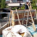 施工中（4） 版築土塀