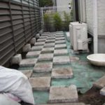 施工中（1） 市松敷き