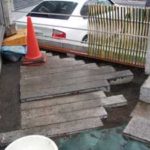 施工中（3） 竹垣