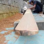 施工中（5） 笠木加工