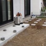 施工中（3） デッキ、犬走り基礎