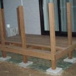 施工中（5） イペ材デッキ