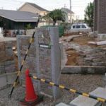 施工中（3） 門柱　石積み