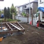 施工中（2） ウッドデッキ