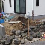 施工中（2） ボク石積み施工中