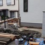 施工中（5） ウッドフェンス施工中