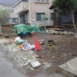 施工中（1） 伐根　解体中