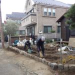 施工中（10） 玉石土留め