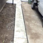 施工中（13）家脇のアプローチは大谷石