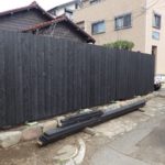 施工中（31）焼杉板塀