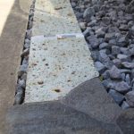 施工後（14）鉄平石と大谷石のアプローチ