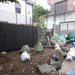 施工中（7） 焼杉板塀