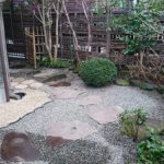 施工後（5）根府川石の飛び石