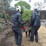 施工中(2)枯流れの組み直し