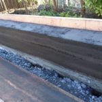 施工中(11)版築枠外し