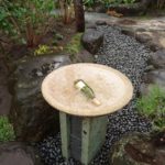 施工後(6)錆び御影石を使った水盤