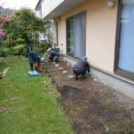 施工中（2）束石設置