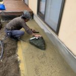 施工中（11）洗い流し