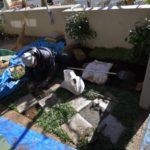 施工中(5)菊灰敷き