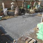 施工中（7）石テラス基礎