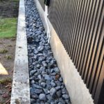 施工後(8)雨落ち 大谷石止め