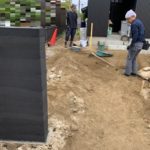 施工中(20)版築型枠外し