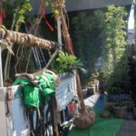 施工中　植栽植込み