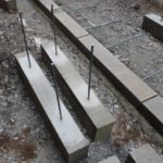 施工中（1）セットバック　アンカー打ち込み