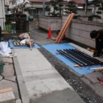 施工中（14）レッドシダー　スクリーンフェンス