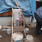 施工中（19）大谷石立水栓　下ごしらえ