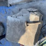 施工前（4）置き場での石加工