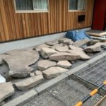 施工中（4）配筋、メッシュ敷き