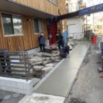 施工中（5）セットバック部コンクリート打設