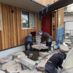 施工中（7）石貼り