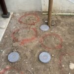 施工前（1）地割りをしてスタート