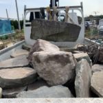 施工前（7）事前に神奈川県産の石を調達