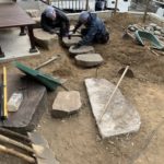 施工中（6）飛び石打ち