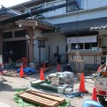 施工中（14）手水鉢設置