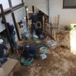 施工中（5）瓦 小端立て